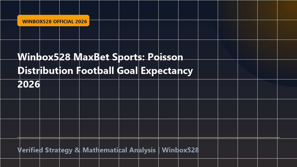 Winbox528 MaxBet Sports: Poisson Distribution Football Goal Expectancy 2026